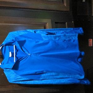 Long sleeve workout top in cobalt blue